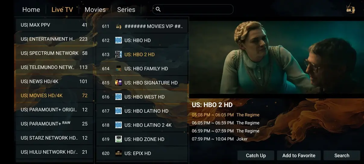 StrimoIPTV streaming interface preview 1